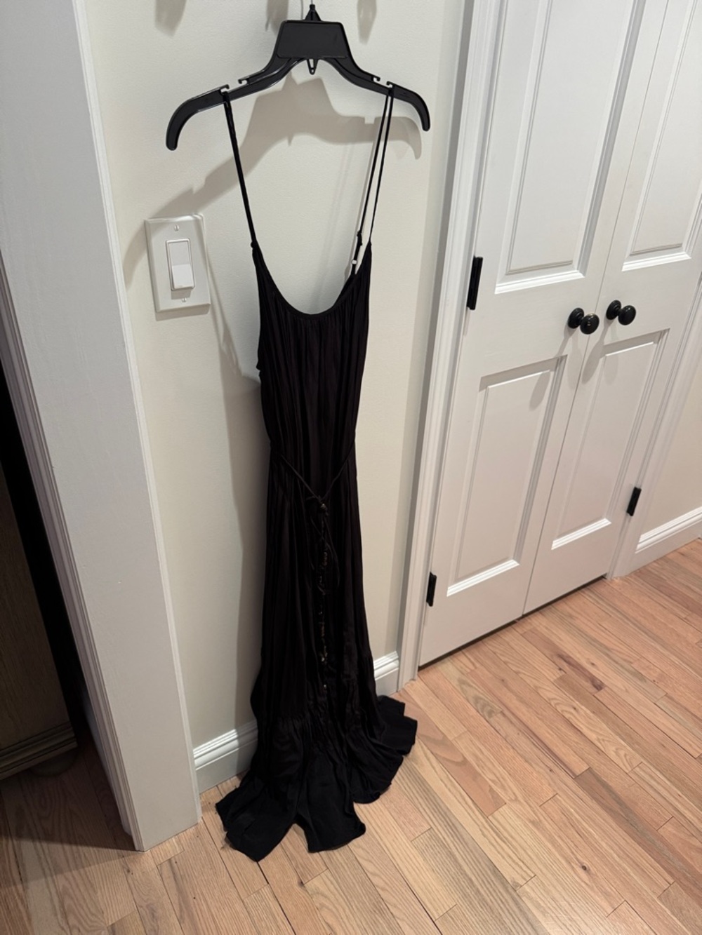 Black Spaghetti Strap Maxi Dress